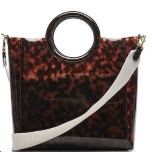 Banana Republic Tortoiseshell Tote with Cream Strap